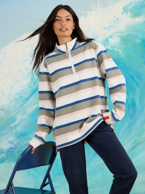 Gestreiftes Sweatshirt - Green Mlt - XL Bild 1