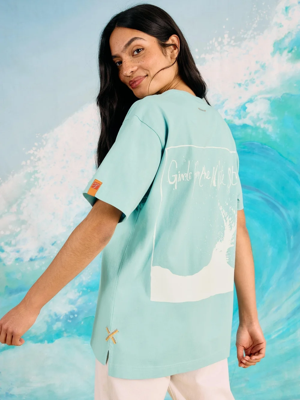 T-Shirt mit Grafik-Print - Lgt Blue - S Bild 1