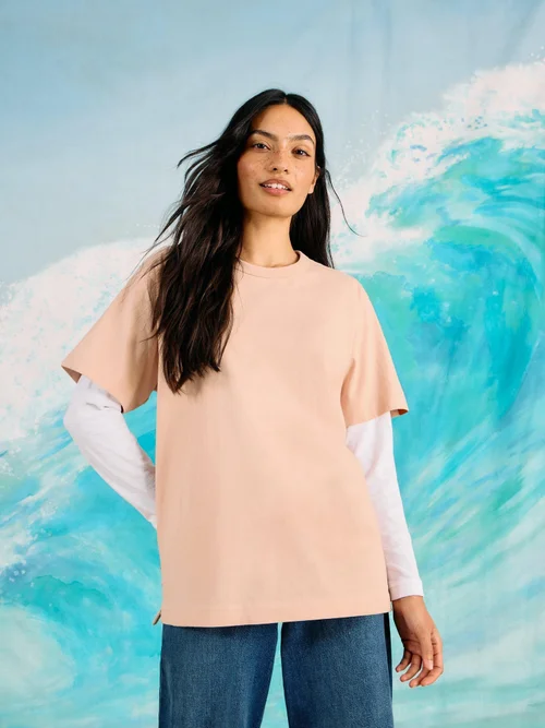 T-Shirt mit Grafik-Print - Lgt Pink - S Bild 3