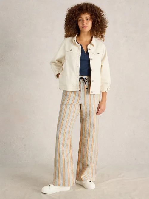 Hose Belle mit weitem Bein - White Mlt - 52/R Bild 2