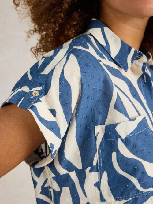 Bluse Ellie aus Bio-Baumwolle - Navy Pr - 42 Bild 3