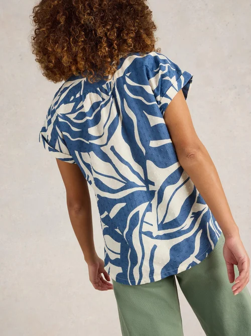 Bluse Ellie aus Bio-Baumwolle - Navy Pr - 42 Bild 4