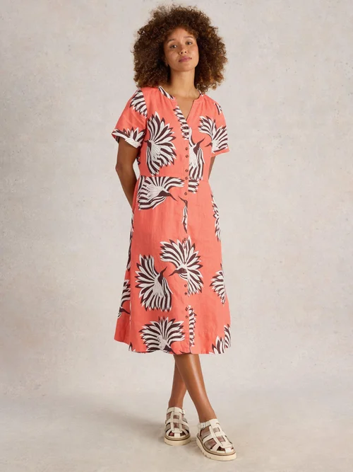 Kleid Iris aus Leinenmischung - Coral Pr - 50/R Bild 2