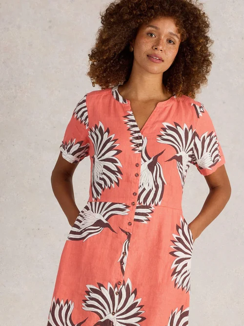Kleid Iris aus Leinenmischung - Coral Pr - 50/R Bild 3