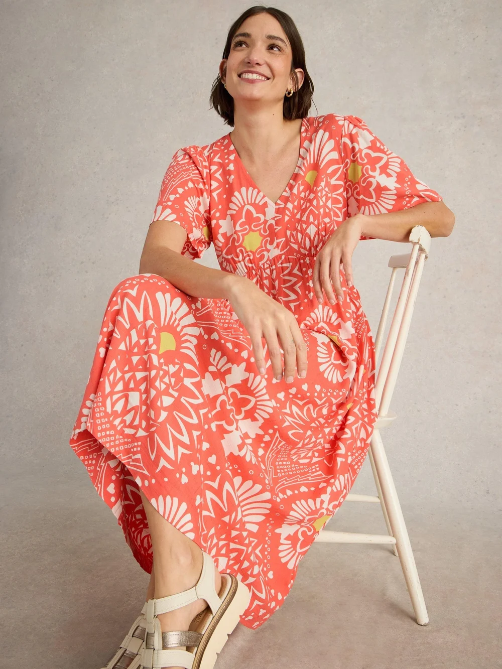 Midikleid Lucy - Coral Pr - 36/R Bild 1