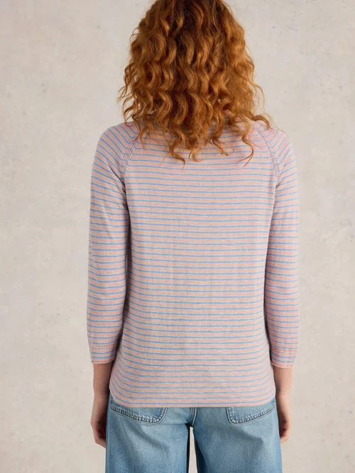 Gestreifte Strickjacke Naria - Nat Mlt - 46 Bild 4
