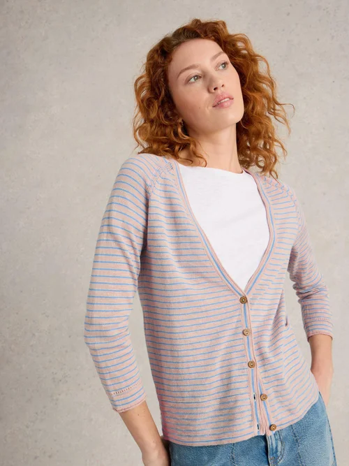 Gestreifte Strickjacke Naria - Nat Mlt - 46 Bild 1