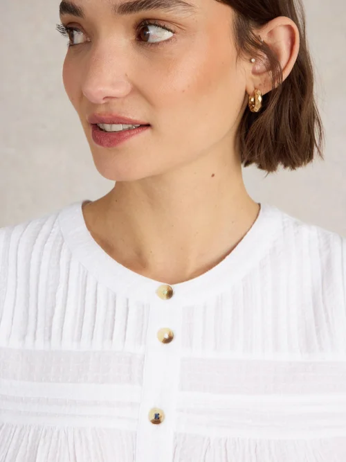 Top Isla aus Materialmix - Bril White - 52 Bild 3