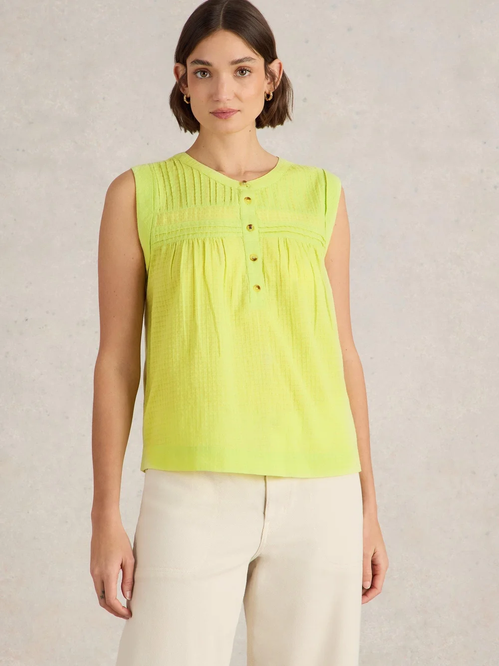 Top Isla aus Materialmix - Brt Yellow - 52 Bild 1