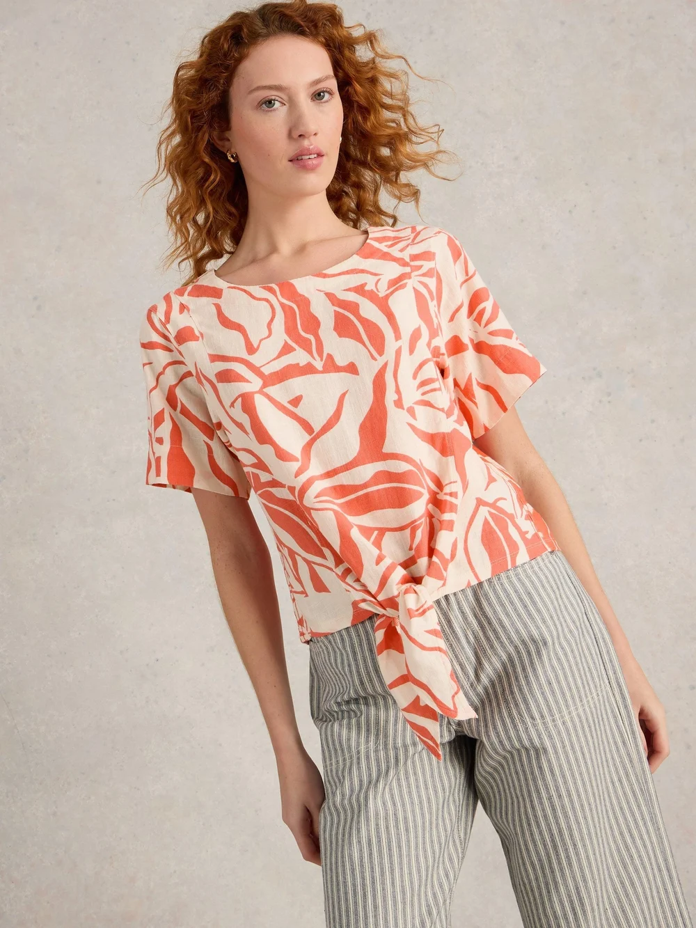 Top Sara mit Bindesaum - Coral Pr - 50 Bild 1