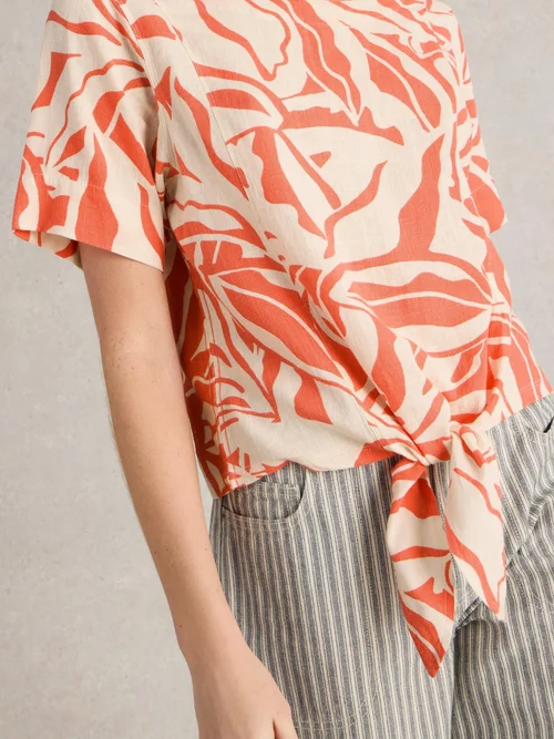 Top Sara mit Bindesaum - Coral Pr - 50 Bild 3