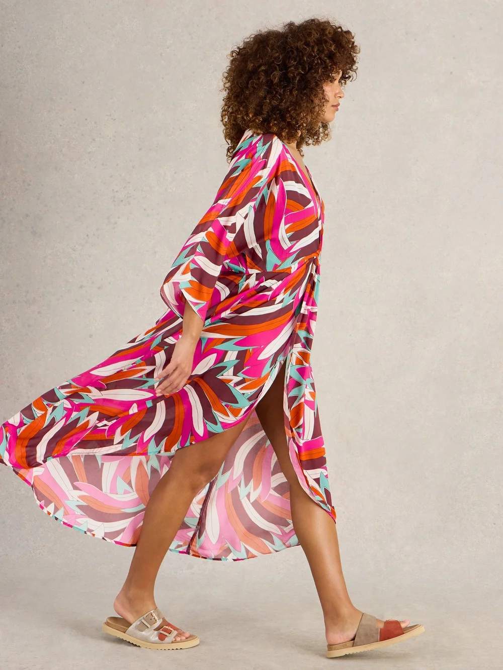 Cleo Kimono - Pink Pr - XS Bild 1