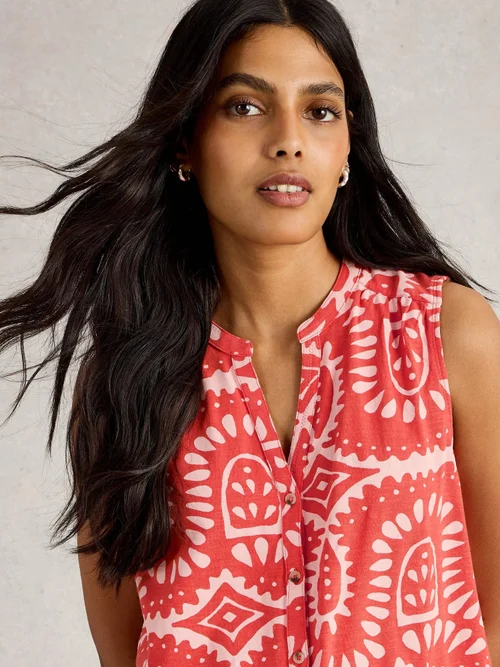Ärmellose Bluse Tulip - Orange Pr - 52 Bild 3