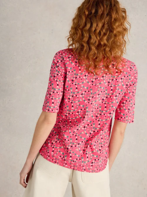 T-Shirt Weaver aus Jersey - Coral Pr - 42 Bild 4
