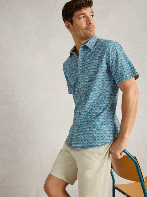 Kurzarmhemd mit Ramenprint - Blue Pr - XXXL Bild 3