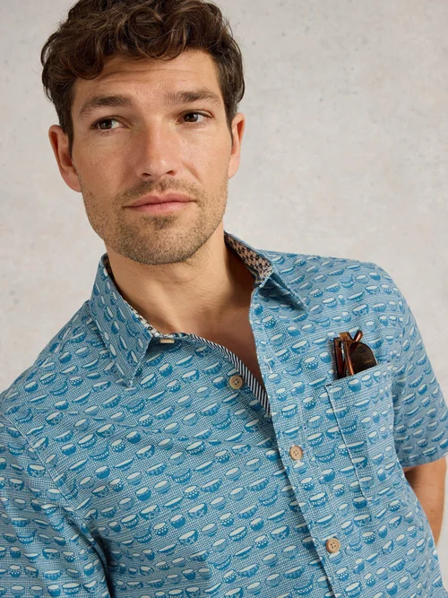 Kurzarmhemd mit Ramenprint - Blue Pr - XXXL Bild 1