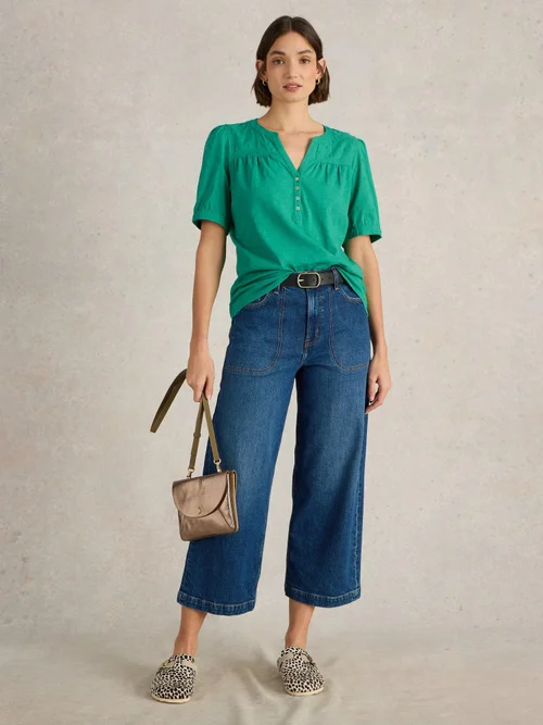 Bluse Ellie aus Bio-Baumwolle - Brt Green - 52 Bild 2