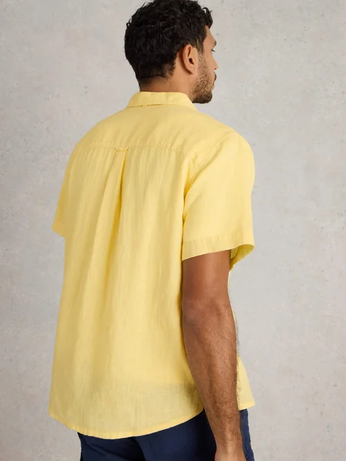 Leinenhemd Keswick Kurzarm - Lgt Yellow - XXL Bild 4