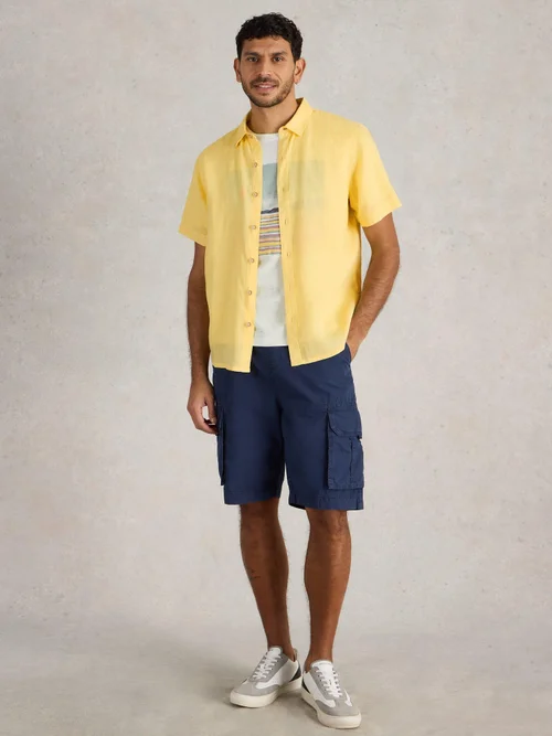 Leinenhemd Keswick Kurzarm - Lgt Yellow - XXL Bild 2