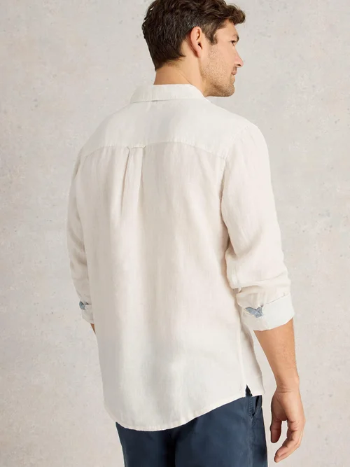 Leinenhemd Keswick Langarm - Bril White - XL Bild 4