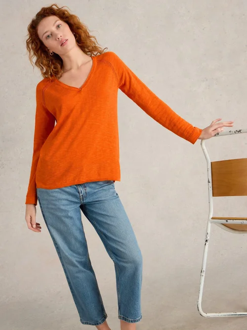 Pullover Naria aus Leinenmischung - Brt Orange - 52 Bild 1