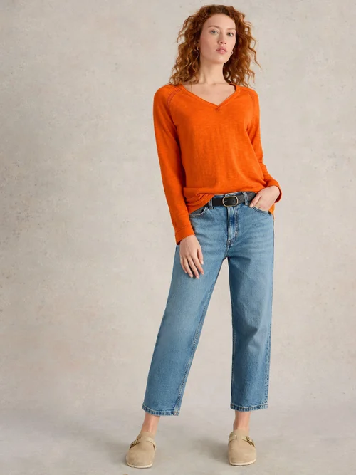 Pullover Naria aus Leinenmischung - Brt Orange - 52 Bild 2