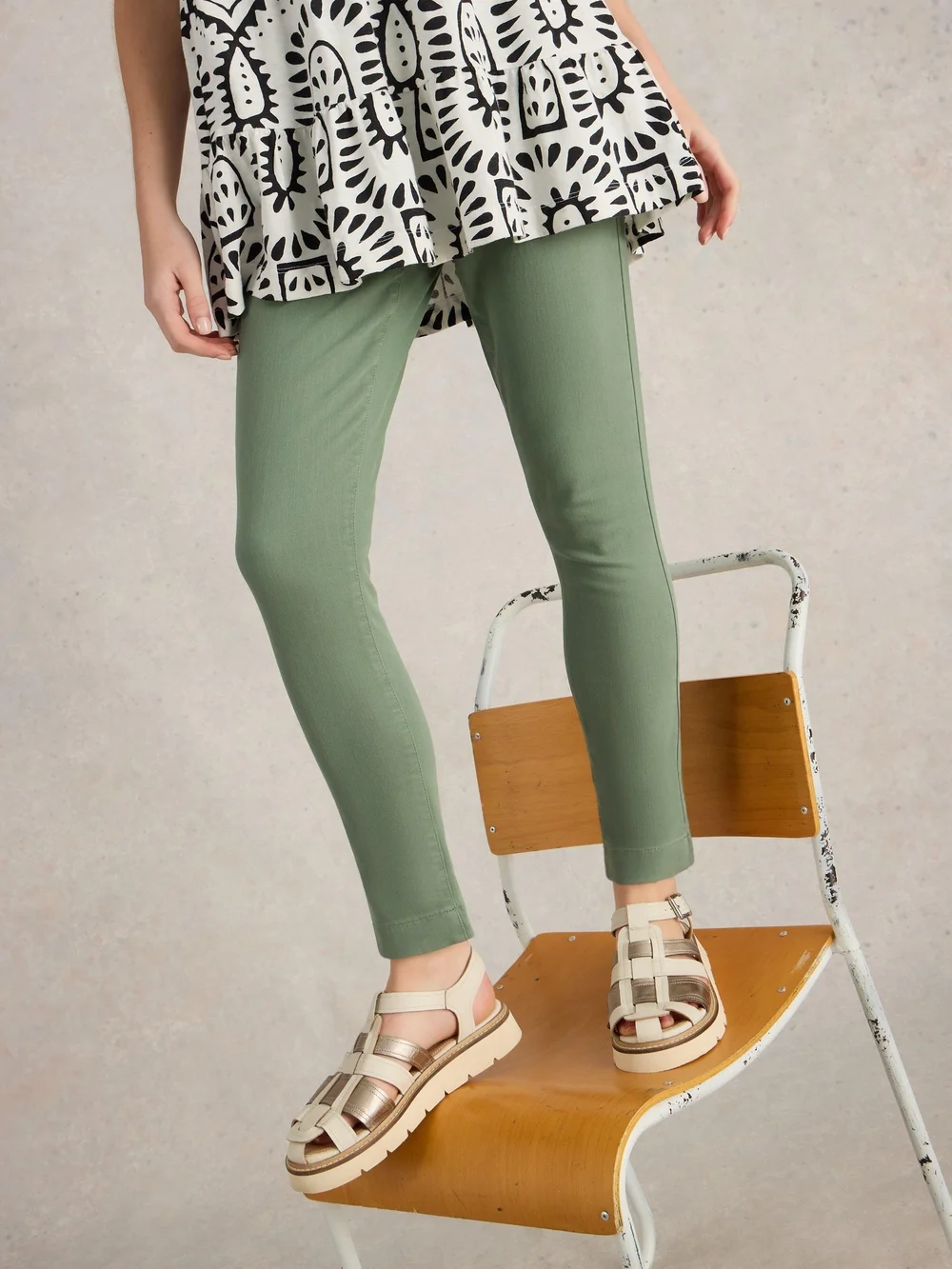 Janey Cropped Jegging - Mid Green - 42/R Bild 1