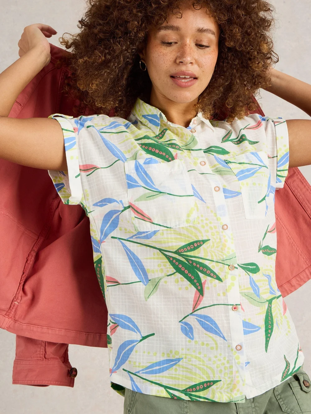 Bluse Ellie aus Bio-Baumwolle - Ivory Pr - 52 Bild 1