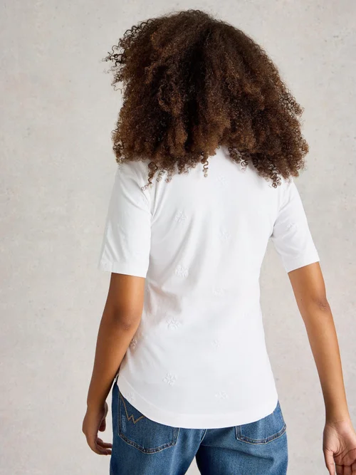 Bestickte Kurzarmbluse Annie - Bril White - 52/R Bild 4