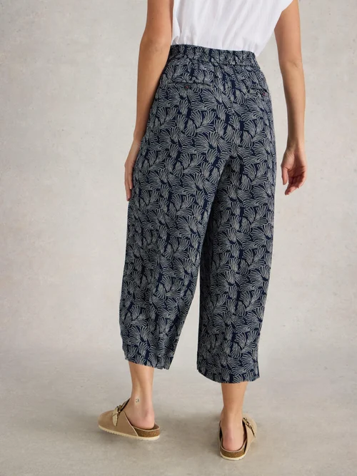 Culotte Lisette mit Knittereffekt - Navy Pr - 42/R Bild 4