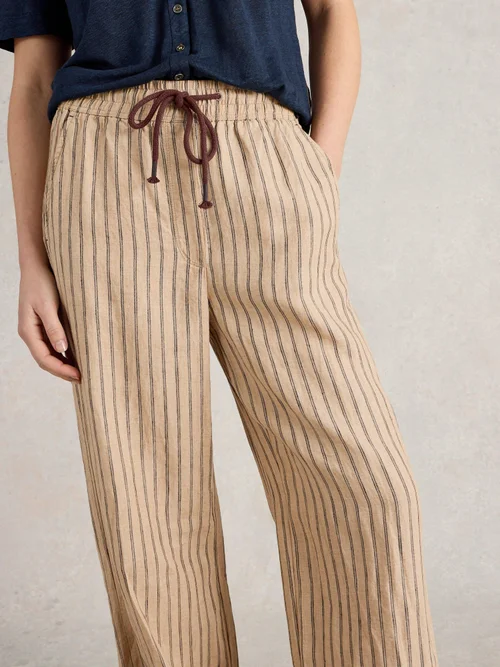 Leinenhose Belle mit weitem Bein - Nat Mlt - 52/R Bild 3