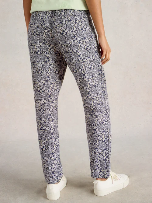 Leinenhose Rowena - Navy Pr - 52/R Bild 4