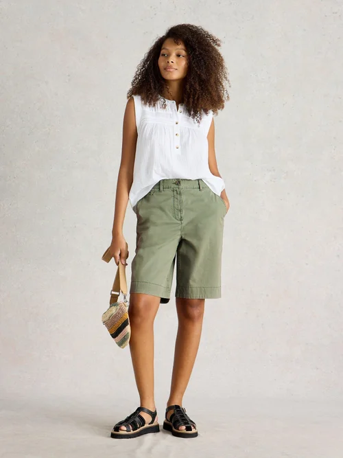 Shorts Hayley aus Bio-Baumwolle - Mid Green - 44/R Bild 2