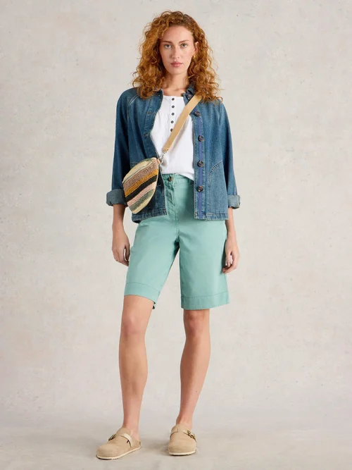 Shorts Hayley aus Bio-Baumwolle - Mid Teal - 52/R Bild 2