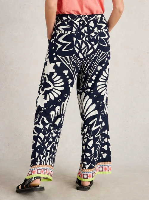 Hose Farah mit weitem Bein - Navy Multi - 44/R Bild 4