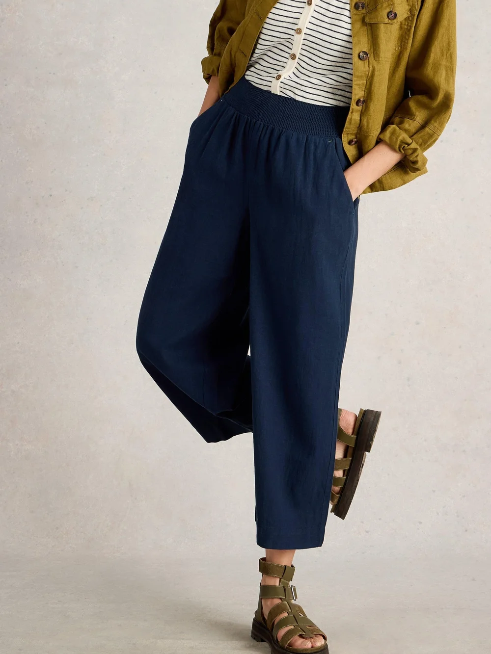 Culotte Shelly aus Leinenmischung - Dark Navy - 50/R Bild 1