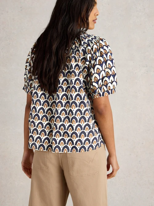 Top Ariel mit Print-Mix - Navy Pr - 40 Bild 4