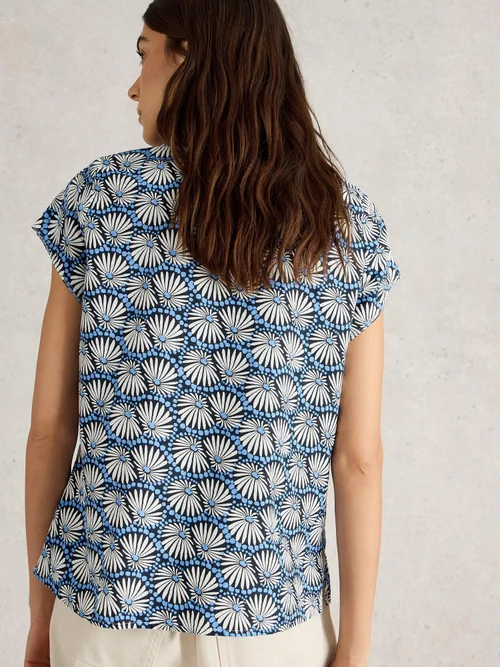 Bluse Rae aus Bio-Baumwolle - Blue Pr - 36 Bild 4