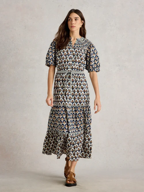 Gestuftes Kleid Ariel mit Print-Mix - Navy Pr - 52/R Bild 2