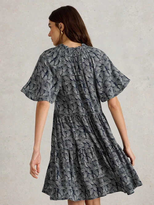 Crinkle-Kleid Sophia - Navy Pr - 40/R Bild 4