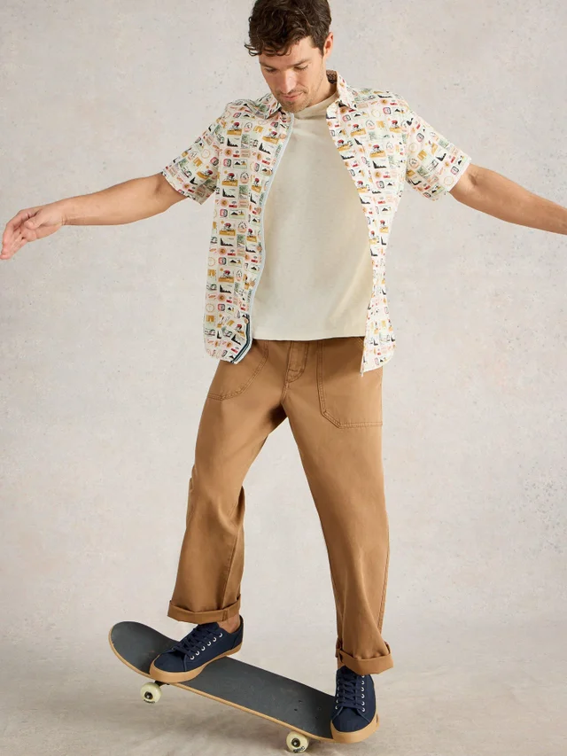 Hemd Finsbury mit Reisemotiven