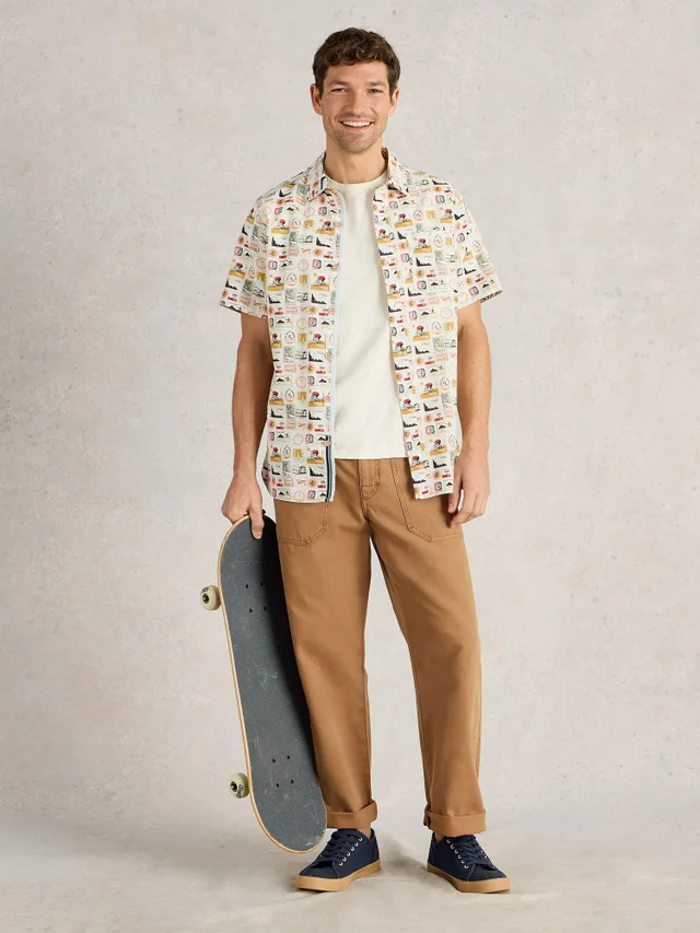 Hemd Finsbury mit Reisemotiven
