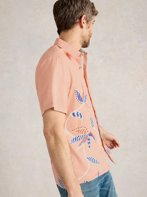 Hemd Finsbury mit Blätterprint - Pink Pr - XXL Bild 1