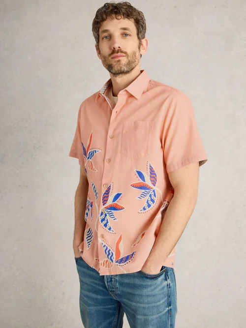 Hemd Finsbury mit Blätterprint - Pink Pr - XXL Bild 3
