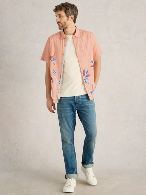 Hemd Finsbury mit Blätterprint - Pink Pr - XXL Bild 2