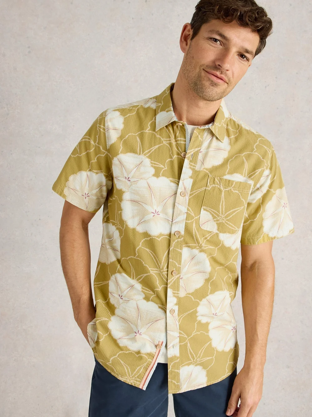 Hemd Finsbury mit floralem Print - Green Pr - XL Bild 1