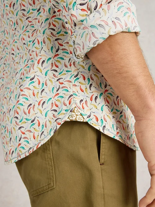 Hemd Salcombe mit Chiliprint - White Pr - XXXL Bild 3
