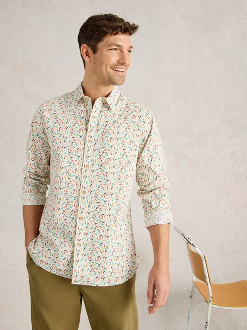 Hemd Salcombe mit Chiliprint - White Pr - XL Bild 1