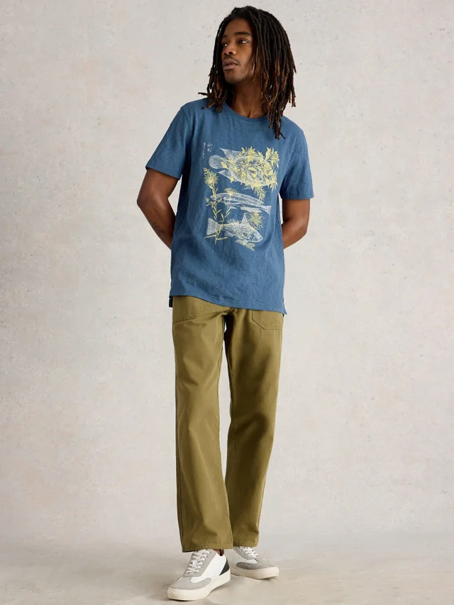 T-Shirt Abersoch mit Fisch-Motiv