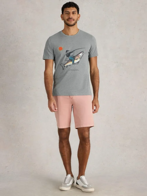 T-Shirt Abersoch mit Fisch-Motiv - Denim Pr - XS Bild 2